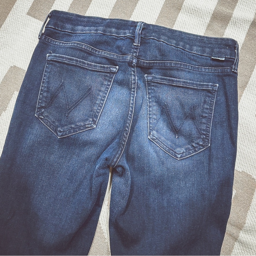 MOTHER looker ankle fray in hey good lookin size 27 dark wash